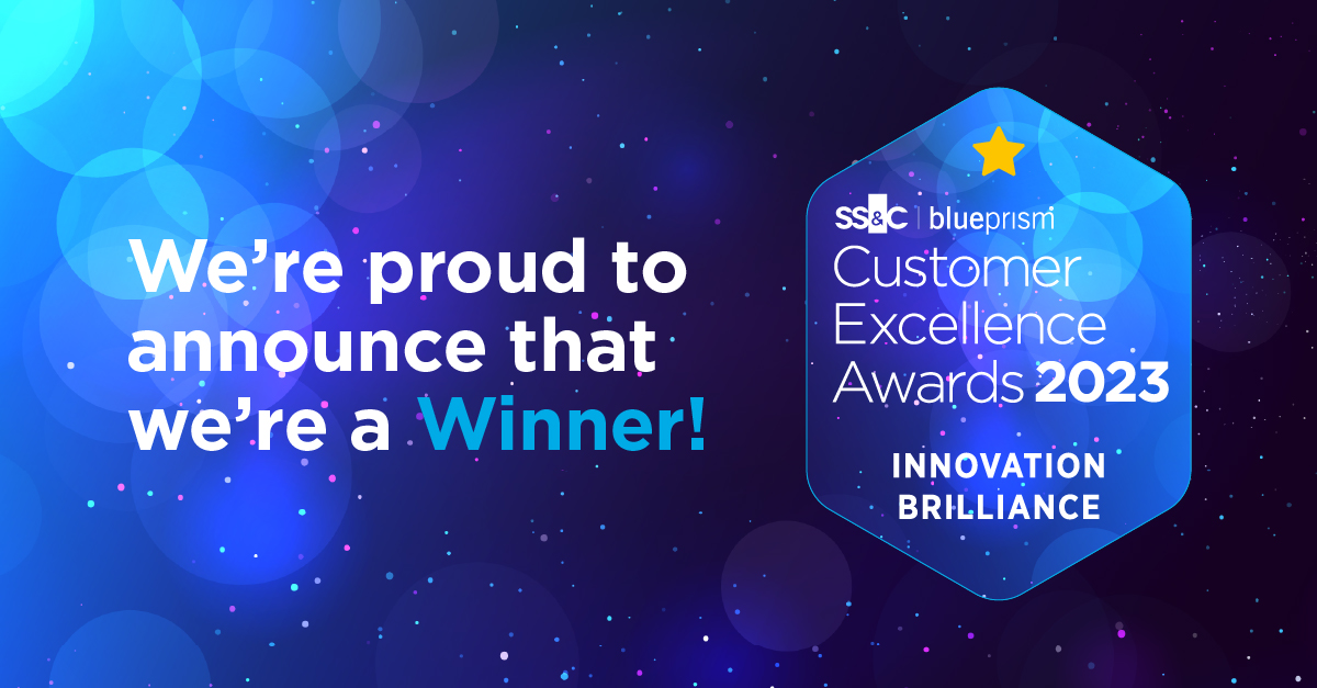 Teranet wins the Innovation Brilliance Award at SS&C Blue Prism's 2023 Customer Excellence Awards

