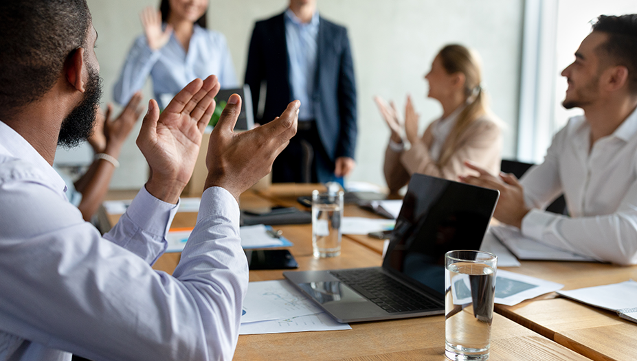 Group of employees celebrating